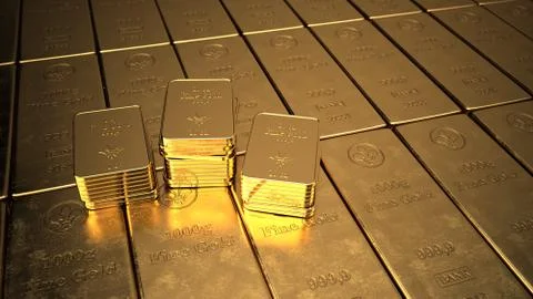 Fine Gold Bars Stock Illustration