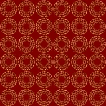 Fine gold patterns on dark red background. Filigree ornament, luxurious golden 스톡 일러스트