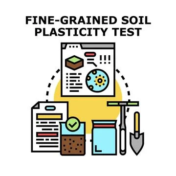 Fine grained soil plasticity test concept illustration Illustrazione stock
