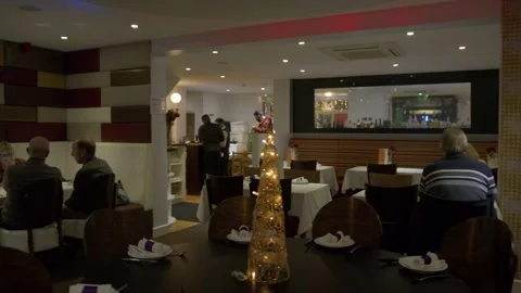 Fine Indian restaurant Stock Footage 167269615