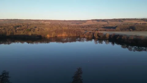 The fine lake at Chipstead Kent Stock Footage 261842996