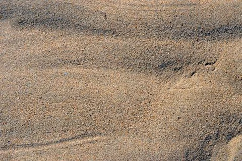 Fine luminous sand patterns in the beach of Matosinhos Stock Photos