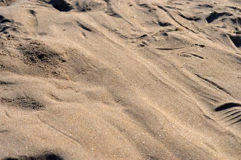 Fine luminous sand patterns in the beach of Matosinhos Stock Photos