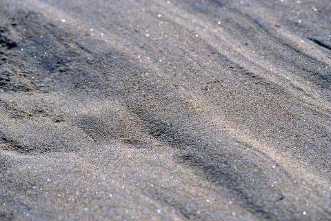 Fine luminous sand patterns in the beach of Matosinhos Stock Photos