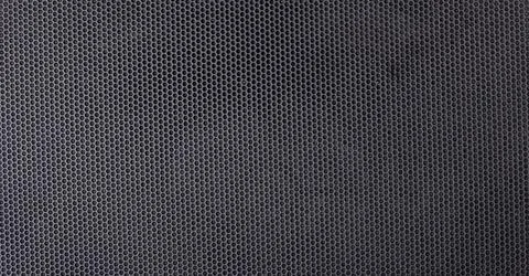 Fine mesh plastic mesh for texture and background. Black background of pentag Stock Photos
