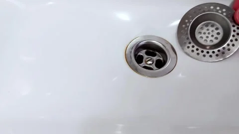 Fine Metal Mesh Stops Clogs-Clean Flow for Pipes Filters Stock-Footage 312198812