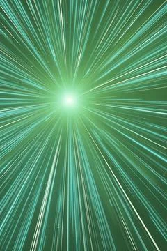 Fine mint rays explode from a brilliant central point against a teal field,.. Stock Illustration