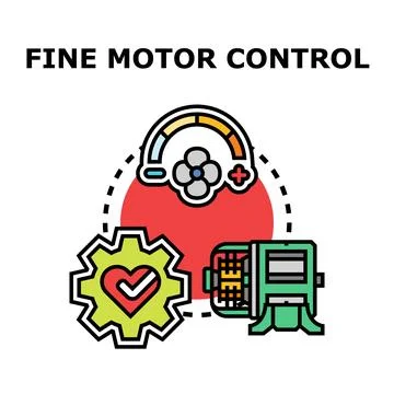 Fine motor control engineering optimization concept illustration Stock Illustration