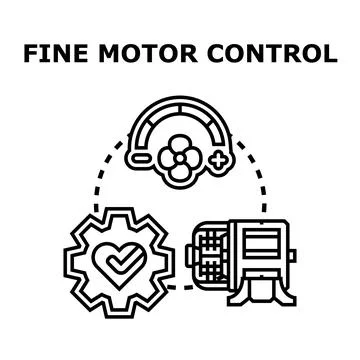 Fine motor control engineering optimization concept illustration Stock Illustration