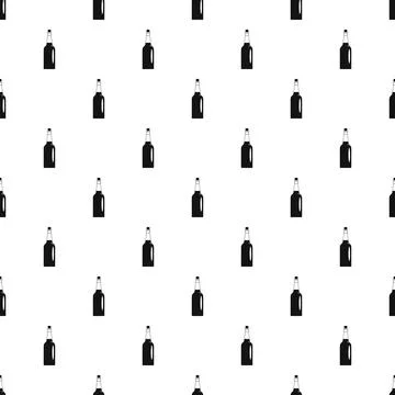 Fine olive oil bottle pattern seamless Stock Illustration