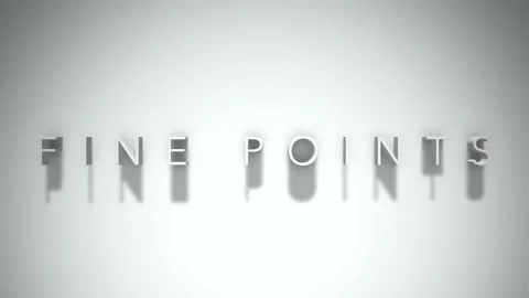 Fine points 3D title animation with shadows on a white background Video stock 297267161
