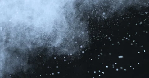 Fine powder dust exploding into soft airborne particles in slow motion Stock Footage 331192469