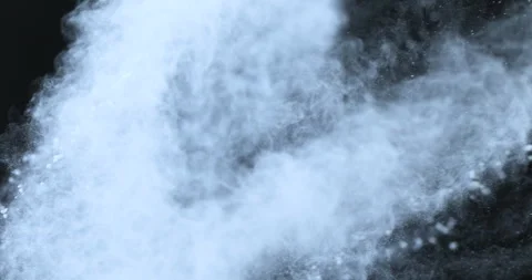 Fine powder dust exploding into soft airborne particles in slow motion Stock Footage 331192548