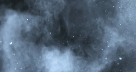 Fine powder dust exploding into soft airborne particles in slow motion Stock Footage 332702324