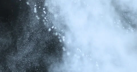 Fine powder dust exploding into soft airborne particles in slow motion Stock Footage 334078971
