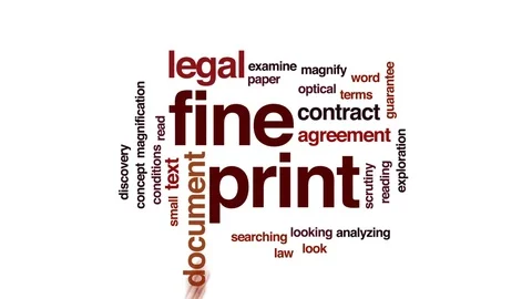 Fine print animated word cloud, text des... | Stock Video | Pond5