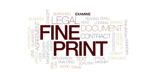 Fine print animated word cloud, text des... | Stock Video | Pond5