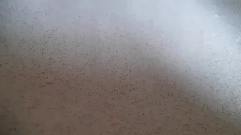 Fine Ragi Flour Falling Through Sieve Close-Up Texture Shot Stock Footage 333845063
