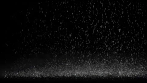 Fine Rain Falling Into Dark Water Surface Stock Footage 339301463