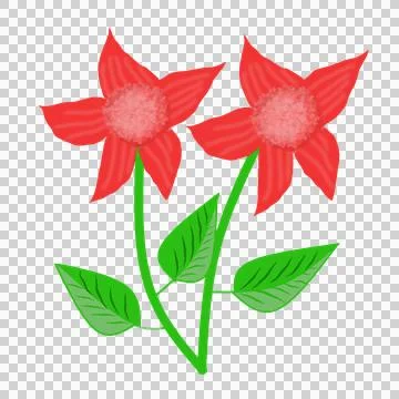 Fine red flowers Stock Illustration