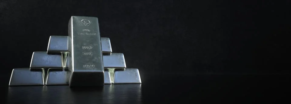 Fine Silver Bars 5000g Ilustración de archivo