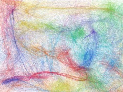 Fine structure of colorful lines Stock Illustration