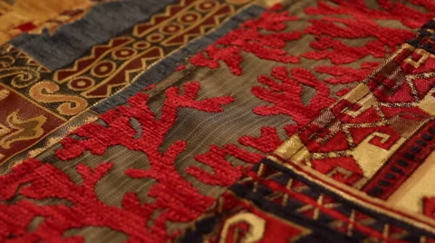 Fine Textiles Angled Close Up Dolly Shot  Video stock 63615568