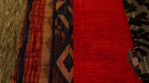 Fine Textiles Close Up Dolly Shot  Stock-Footage 63615570