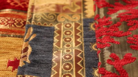 Fine Textiles Close Up Dolly Shot  Video stock 63615622