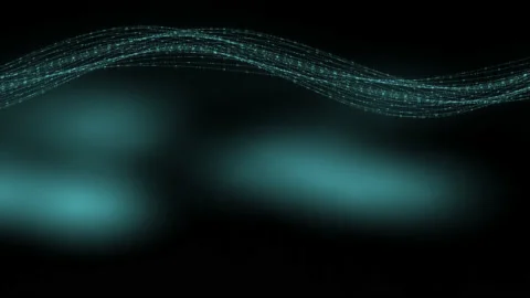 Fine Threads Strands of Soft Light Wave Moving Stock Footage 143900200