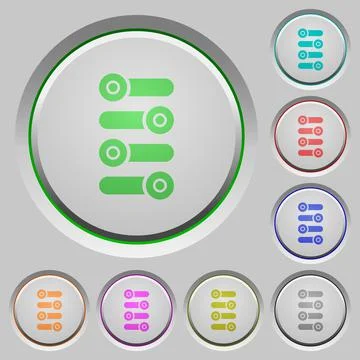 Fine tune push buttons Stock Illustration