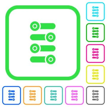 Fine tune vivid colored flat icons Stock Illustration