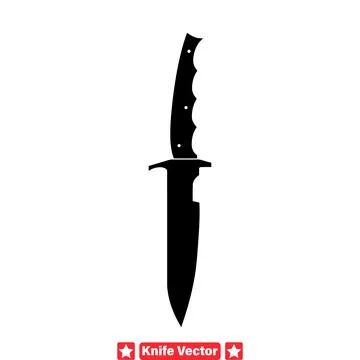 Fine Tune Your Projects with High Quality Knife Vector Silhouettes Stock Illustration