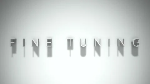 Fine tuning 3D title animation with shadows on a white background Stock Footage 296911009