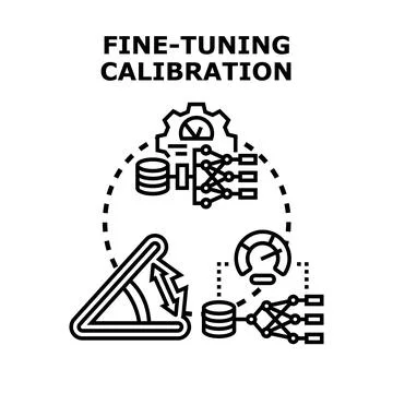 Fine tuning calibration process for artificial intelligence models Stock Illustration