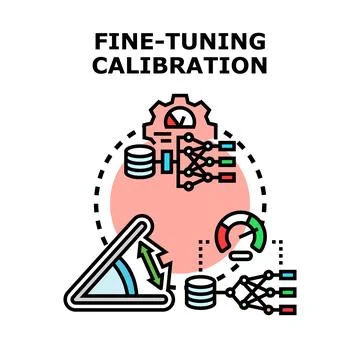 Fine tuning calibration process for artificial intelligence models Stock Illustration