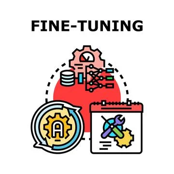 Fine tuning data processing optimizing model development concept イラスト素材