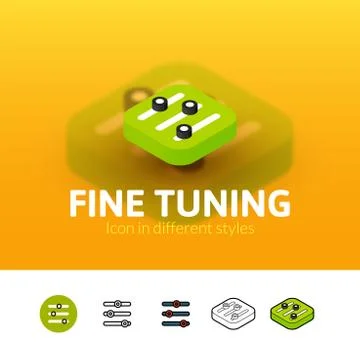 Fine tuning icon in different style Illustrazione stock
