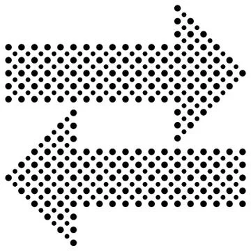 Fine Vector Dotted Arrows 스톡 일러스트