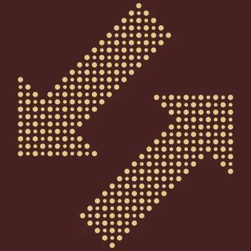 Fine Vector Dotted Arrows Ilustración de archivo