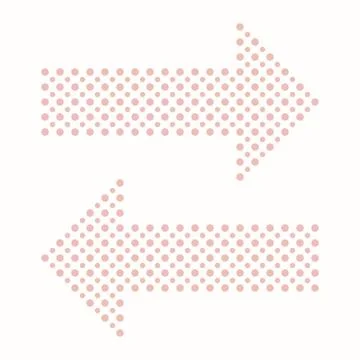 Fine Vector Dotted Arrows Ilustración de archivo