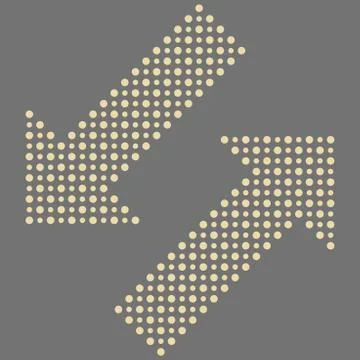 Fine Vector Dotted Arrows Ilustración de archivo