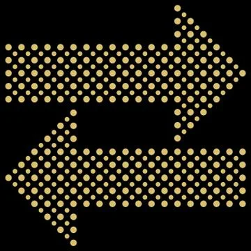 Fine Vector Dotted Arrows Ilustración de archivo