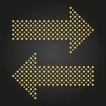 Fine Vector Dotted Arrows For Web and Infographic Stock Illustration