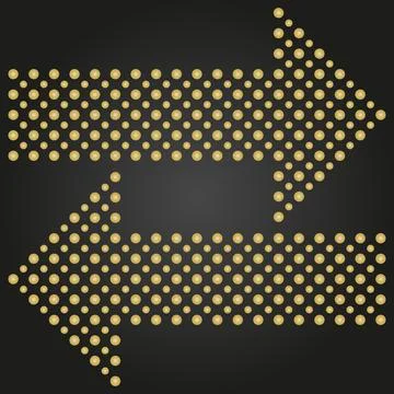 Fine Vector Dotted Arrows For Web and Infographic Stock Illustration