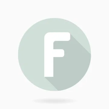 Fine Vector Flat Icon With Letter F 스톡 일러스트
