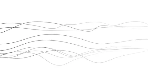 Fine wavy lines background - black on white (FULL HD) Stockbeeldmateriaal 74268612