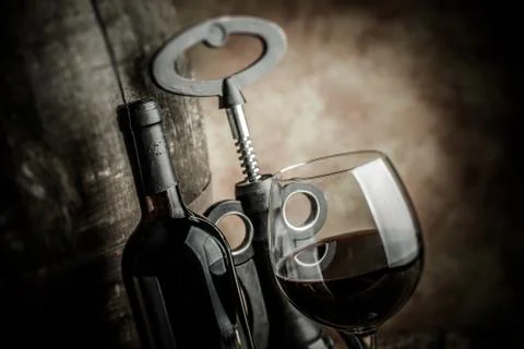Fine wine - tilt shift selective focus effect photo Stock Photos