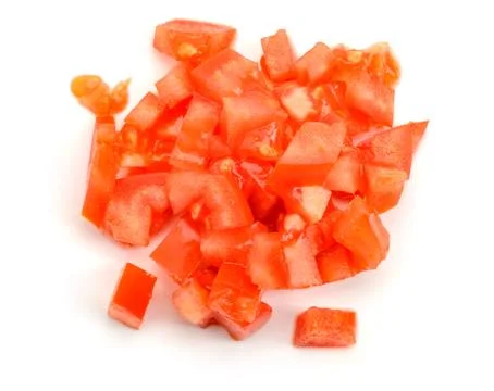 Finely diced tomato Stock Photos