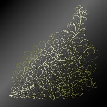 Finest gold pattern. Gold gradient. Black background. Ilustración de archivo